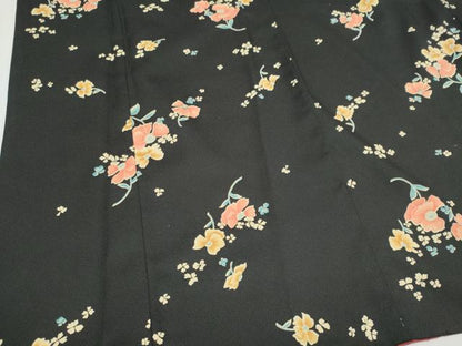 平和屋着物■小紋　草花文　暈し染め　洗える着物　CABH1033ou