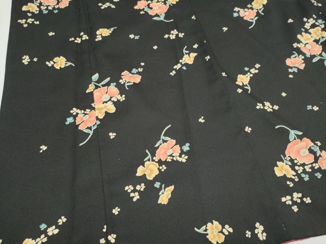 平和屋着物■小紋　草花文　暈し染め　洗える着物　CABH1033ou