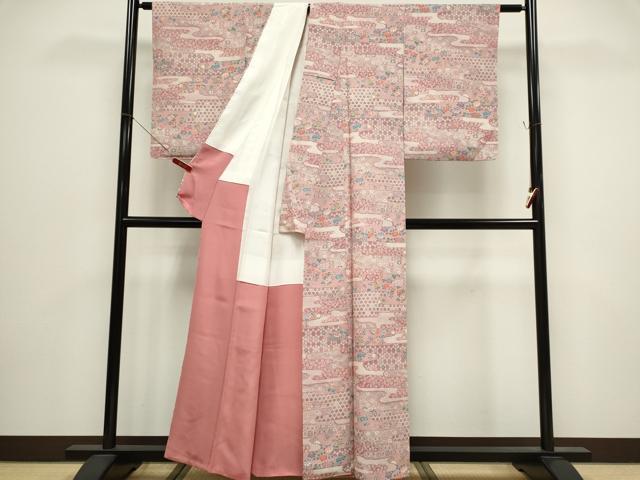 平和屋着物■上質な小紋　吉祥草花文　正絹　逸品　CABH1040ou