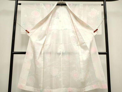 平和屋着物■長襦袢　単衣　草花地紋　暈し染め　正絹　逸品　CABH1029ou
