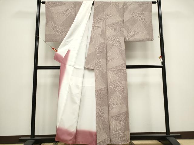 平和屋着物■小紋　切嵌花文　洗える着物　CABH1027ou