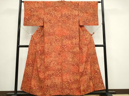 平和屋着物■上質な小紋　風景文　正絹　逸品　CABH1056ou