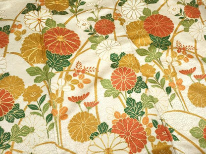 平和屋着物■豪華振袖　駒刺繍　草花文　金彩　正絹　逸品　CABH1058ou