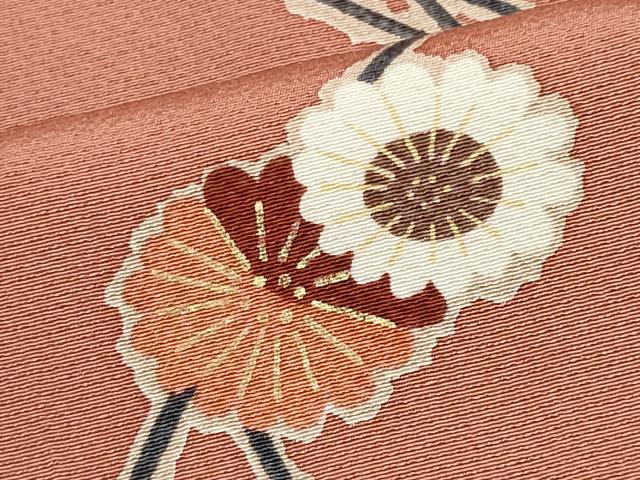 平和屋着物■上質な小紋　枝花文　正絹　逸品　CABH1053ou