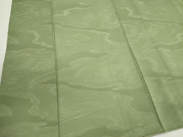 平和屋着物■上質な色無地　流水地紋　柳茶色　正絹　逸品　CABH1078ou