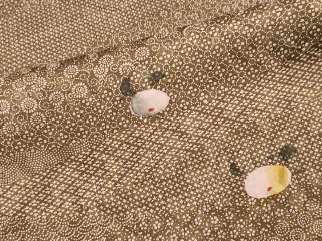 平和屋着物■江戸小紋　寄せ小紋柄　草花文　正絹　逸品　CABH1073ou