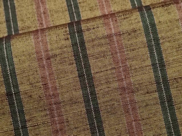平和屋着物■上質な紬　縞　正絹　逸品　CABH1077ou