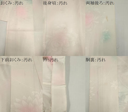 平和屋着物■長襦袢　単衣　草花地紋　暈し染め　正絹　逸品　CABH1029ou