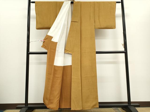 平和屋着物■江戸小紋　市松文様　正絹　逸品　CABH1068ou