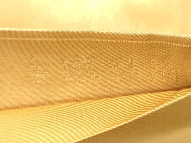 平和屋着物◎六通柄袋帯　唐織　九百錦　手織　陶器花文　金糸　引箔　正絹　逸品　未使用　DABG9038we