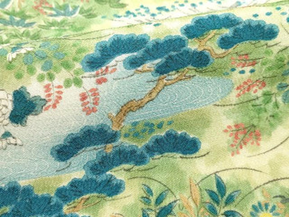 平和屋着物■上質な小紋　手描き　枝花文　正絹　逸品　DABG6783cd