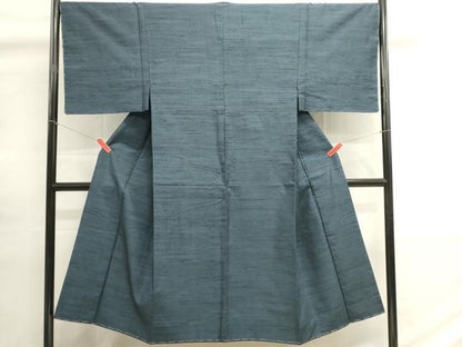 平和屋着物■男性　紬　横段文　正絹　逸品　未使用　DABG6799cd