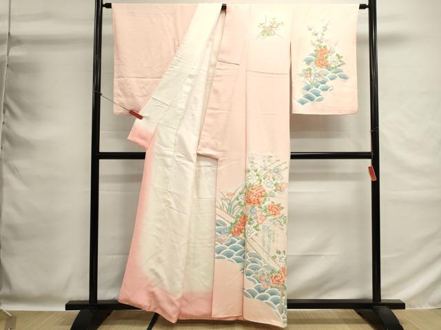 平和屋着物■訪問着　青海波花文　暈し染め　正絹　逸品　DABG6809cd