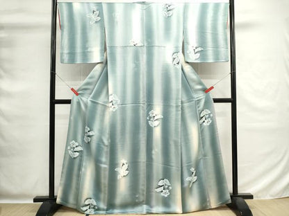 平和屋着物■上質な小紋　草花文　暈し染め　正絹　逸品　DABG6820cd