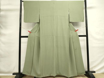 平和屋着物■伝統工芸士　加賀友禅作家　吉田淳子　色無地　柳茶色　正絹　逸品　DABG6825cd