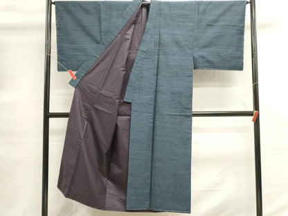 平和屋着物■男性　紬　横段文　正絹　逸品　未使用　DABG6799cd