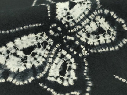 平和屋着物∴極上　夏物　浴衣　有松鳴海絞り　舞蝶文　黒地　綿　逸品　DZAB7481kh6
