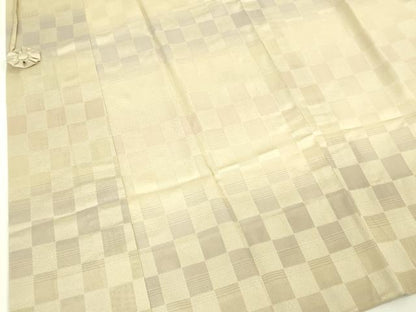 平和屋着物∞極上　道中着　スリーシーズン　春夏秋　塵除け　ロング丈　市松紋紗　暈し染め　逸品　未使用　DZAB7511kh6