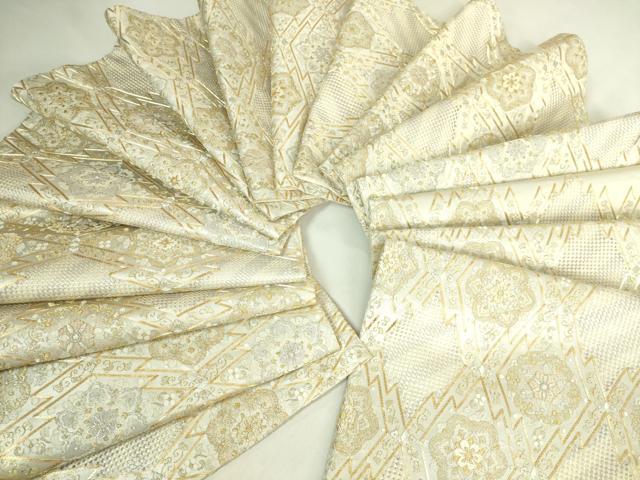 平和屋本店●極上　中国三大刺繍　スワトウ刺繍　汕頭刺繍　総刺繍　袋帯　松皮菱花文　金銀糸　逸品　DZAB7585kh6