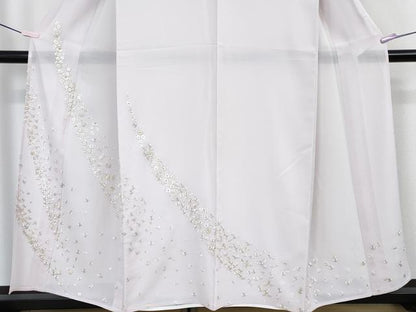 平和屋本店＊極上 夏物 訪問着 総手刺繍 絽 舞花文 淡紅藤色地 金糸 逸品 DZAB4019kh6
