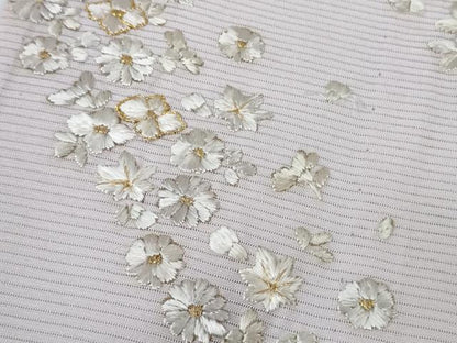 平和屋本店＊極上 夏物 訪問着 総手刺繍 絽 舞花文 淡紅藤色地 金糸 逸品 DZAB4019kh6