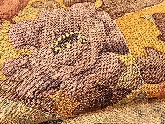 平和屋着物●訪問着　地紙花文　金彩　正絹　逸品　BAAX2916hv