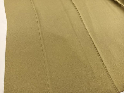 平和屋着物●本加賀友禅作家　西尾翠峰監修　色無地　桑染色　鬼しぼ縮緬　正絹　逸品　BAAX2840hv