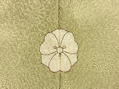 平和屋着物●上質な色無地　作家物　花唐草地紋　木蘭色　正絹　逸品　BAAX2856hv
