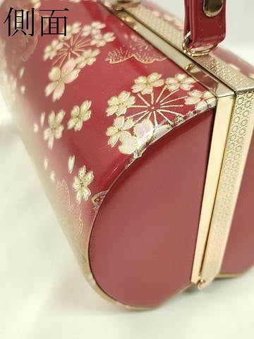 平和屋着物▼和装小物　和装バッグ　ハンドバッグ　桜文　振袖　金彩　逸品　CABH2178ju