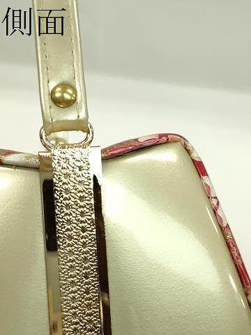 平和屋着物▼和装小物　和装バッグ　ハンドバッグ　枝桜　振袖　金彩　逸品　CABH2164ju