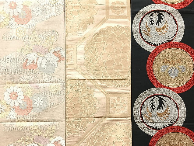 平和屋着物■袋帯 西陣 まとめて100点 鳳凰 鶴 尾長鳥 花柄 七宝 正倉院 金銀糸 など 着用可能多数 未使用品あり 全て正絹 mmm1157