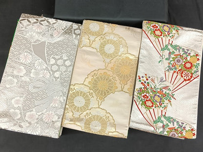 平和屋着物■袋帯 西陣 まとめて100点 鳳凰 向かい鶴 鳥 蝶 更紗 花柄 楽器 七宝 正倉院 金銀糸 着用可能多数 未使用品有 全て正絹 mmm1158