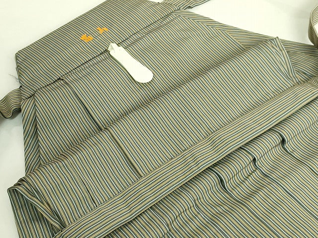 平和屋着物●極上　男性　行灯袴　縞　逸品　DZAB7530kh6