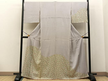 平和屋着物■訪問着　草花文　正絹　逸品　BAAX6585hj