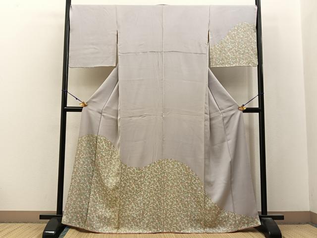 平和屋着物■訪問着　草花文　正絹　逸品　BAAX6585hj