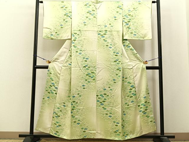 平和屋着物■上質な小紋　桐　暈し染め　正絹　逸品　BAAX6584hj