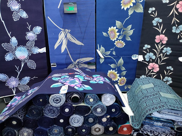 平和屋本店■浴衣反物 まとめて 45点 蜻蛉 花柄 紫陽花 向日葵 JUNKO KOSHINO 四季の花木染 きよ水源氏 など 全て未使用 ppp3810