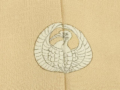 平和屋本店●極上　創業460年・千總　訪問着　駒刺繍　道長正倉院花文　浅黄色地　暈し染め　大丸扱い　逸品　DZAB4004kh6