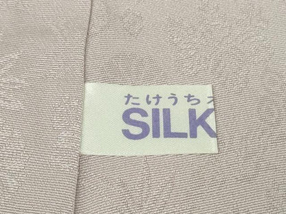 平和屋本店●極上　山口美術織物 皇室 伊勢神宮御用 西陣織 訪問着 総刺繍　吉祥花丸文　牡丹鼠色地　暈し染め　金銀糸　逸品　DZAB6340kh6