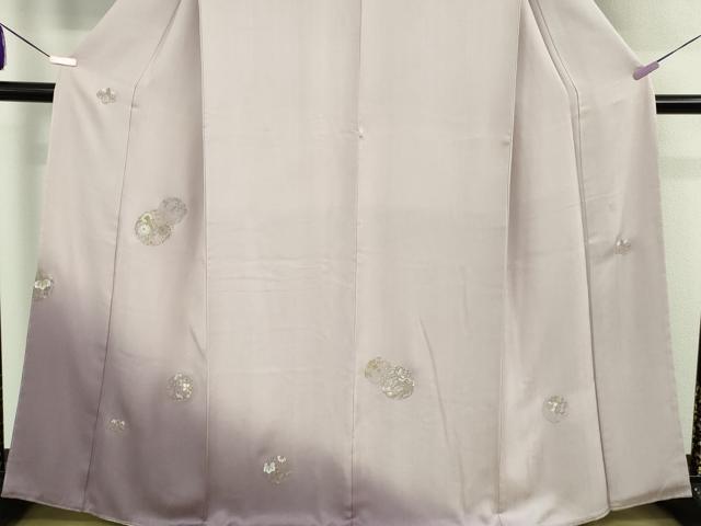 平和屋本店●極上　山口美術織物 皇室 伊勢神宮御用 西陣織 訪問着 総刺繍　吉祥花丸文　牡丹鼠色地　暈し染め　金銀糸　逸品　DZAB6340kh6