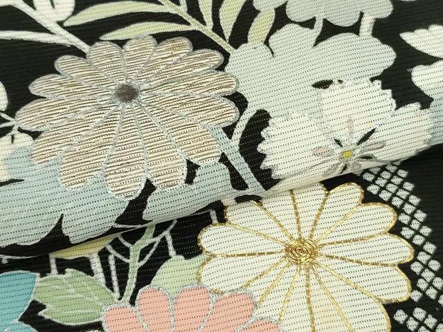 平和屋本店＊希少　夏物　創業460年・千總　黒留袖　絽　竹垣花文　金糸　?島屋扱い　逸品　DZAB3459kh6