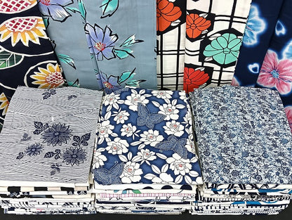 平和屋着物■浴衣 まとめて 45点 蝶 向日葵 花柄 型染め 暈し染め など 着用可能多数 未使用品あり mmm1168