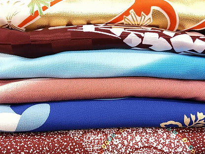 平和屋着物■着物 訪問着 単衣 まとめて 20点 鶴 蝶 花柄 駒刺繍 金彩 洗える着物 和服 ハンドメイド リメイク 生地 未使用品あり mmm1172