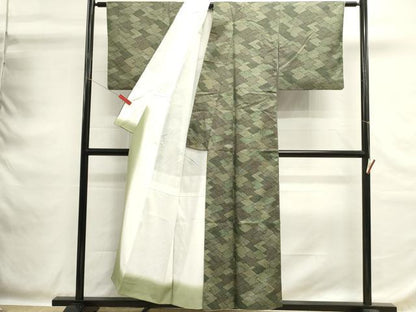 平和屋着物■江戸小紋　幾何学吉祥文　正絹　逸品　DABG6892cd