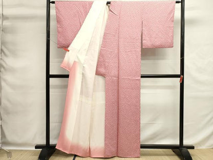 平和屋着物■上質な小紋　舞桜文　正絹　逸品　DABG6904cd