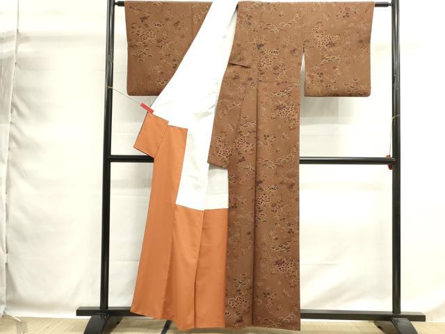 平和屋着物□小紋 花鳥文 鬼しぼ縮緬 洗える着物 DABG6899cd
