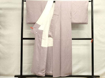 平和屋着物■上質な色無地　小花地紋　淡紅藤色　正絹　逸品　DABG6903cd