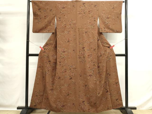 平和屋着物□小紋 花鳥文 鬼しぼ縮緬 洗える着物 DABG6899cd