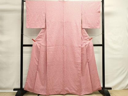平和屋着物■上質な小紋　舞桜文　正絹　逸品　DABG6904cd