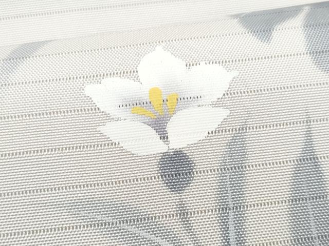 平和屋着物＊夏物　塩瀬　九寸名古屋帯　手描き　枝花文　正絹　逸品　CABH8199fb